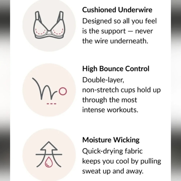 GLAMORISE High Impact Seamless Underwire Sports Bra Plus Size 44H Cafe - Picture 6 of 12